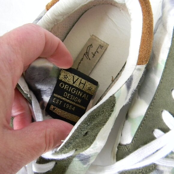 VINTAGE HAVANA REPEAT MULTI-MADNESS TIE DYE LEATHER/HAIR CALF SNEAKERS SZ 9 - Picture 8 of 10